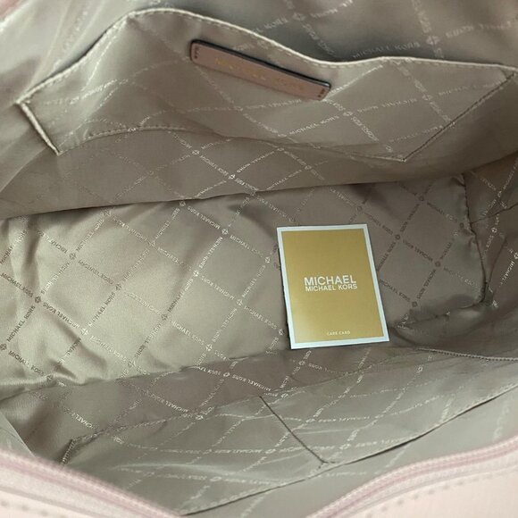 Michael Kors Sady 38T1CD4T7B Ballet Pink Purse Tote Bag & Jet Set Zip Wristlet - Picture 11 of 15